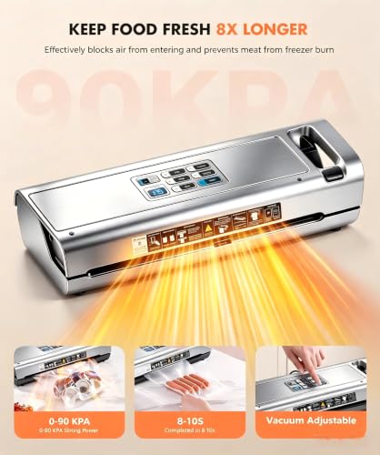 Food Vacuum Sealer Machine with Storage & Built-in Cutter