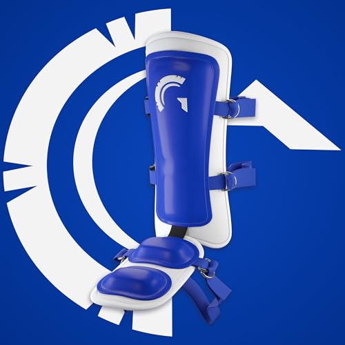 Guardian Baseball Leg Guard - Legion Leg Guard Baseball - Adult Fit (Ages 12+), Maximum Impact Protection for Ankle Shin and Foot, Adjustable Custom-Fit, Lightweight & Durable, Royal Blue/White - Thumbnail 2