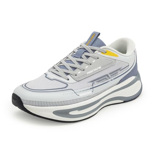 Buy Red Tape Athleisure Shoes for Men |Cultured Round-Toe Shape & Cushioning Technology Grey/Blue at Amazon.in - Image 2