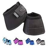 Harrison Howard Horse Bell Boots Overreach Bell Boots No-Turn Bell Boots for Horse-Sturdy Protective Hoof Boot