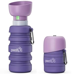 Pecute Bouteille d&rsquo;eau pour Chien Portable 850ml avec Gamelle d&rsquo;eau, Distributeur d&rsquo;eau pour Chien Chat Portable Gourde Anti-Fuite Non-Toxique, Balade Voyage Randonnée