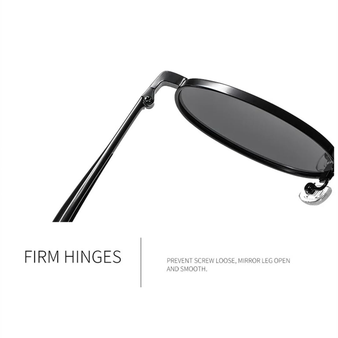 Gafas de sol pequeñas ovaladas estilo Steampunk para hombre, montura metálica retro de lujo, moda femenina.