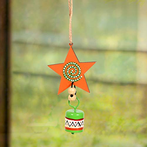 Image of Aakriti Art Creations Wooden & Metal Wind Chimes for Home & Decorations | Handmade Modern Art Wind Chime | Outdoor & Indoor Decorative Hanging for Balcony, Garden, Living Room & Gifting