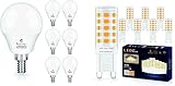 Sailstar 6Pack A15 LED Bulb Daylight White 5000K & 8Pack Non-dimmable G9 Warm White 2700K