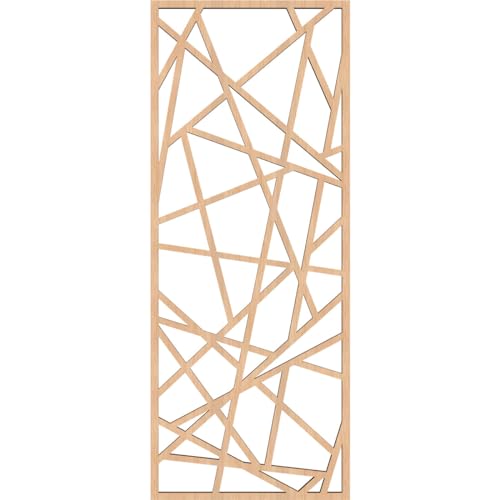 Image of Conway Decorative Pierced Fretwork Wood Wall Panels, 9 3 /8 inchW x 24 3 /8 inchH x 3 /8 inchT, Hickory
