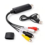 MIMISOLA Convertitore VHS in Digitale, VHS to Digital Converter, USB 2.0 Video Grabber, Convertitore Analogico Digitale Acquisizione, per PC, Video, DVD, Windows XP 10/8/7