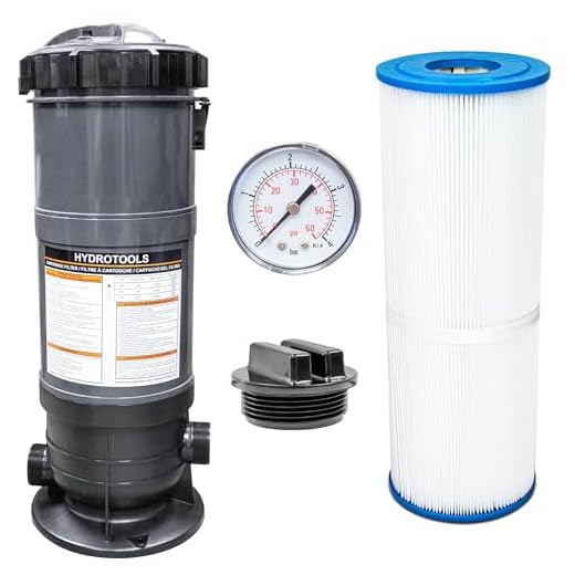 Swimline HydroTools 50 Square Foot Sure Flo Cartridge Pool Water Pump Filter Tank and Elements for Above Ground and Inground Swimming Pools
