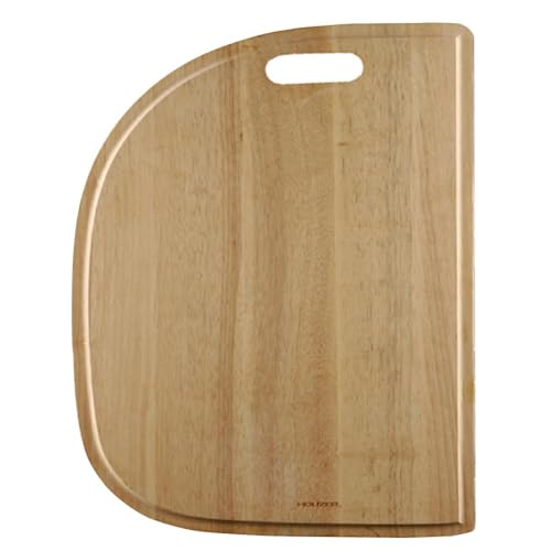 Houzer CB-2400 - Rubberwood Cutting Board for Multiple Sink Models, Durable Kitchen Prep Surface for Cutting Food, Charcuterie, Food Prep, & Over-Sink Use