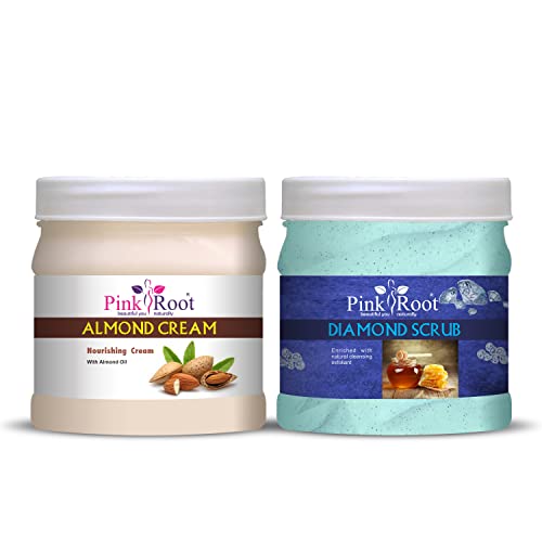 Image of Pink Root Almond Cream 500gm with Diamond Scrub 500gm