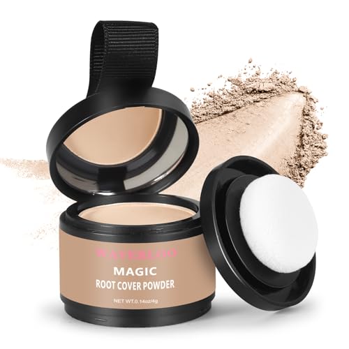 Waverloo Magic Root Cover Up Hairline Powder Instantly Conceals Bald Spot High Forehead and Hair Loss Powder Sweat and Waterproof Root Touch Up Hair Powder for Women & Men (Medium Blonde)