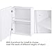 Tangkula Mirrored Bathroom Cabinet, Wall Mount Storage Cabinet with Single Doors, Hanging Medicine Cabinet for Bathroom (White)