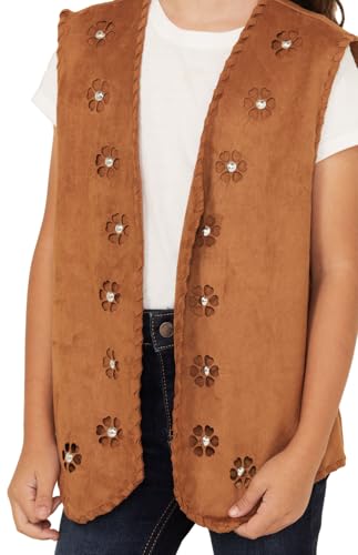 Girls' Studded Suede Vest (Toddler) (US, Age, 4 Years, Camel)3