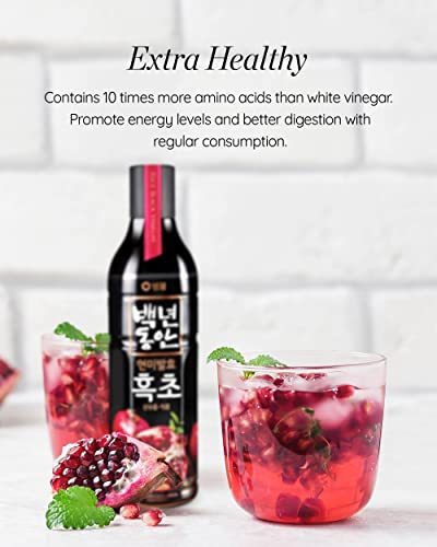 Sempio Rice Black Vinegar Drink - Healthy Fruity Fermented Vinegar Concentrate Beverage Mix, Salad Dressing Alternative, Healthy And Well Balanced Nutrition (Pomegranate, 30.43 Fl. Oz) #TOP3