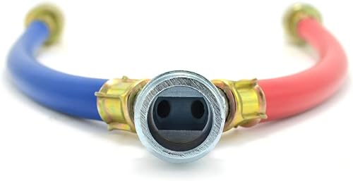 Miniatura 10 de TT FLEX Conector de manguera mezcladora en Y para lavadora de goma, suministro de agua fría y caliente de 1 pie (12 pulgadas) de longitud,