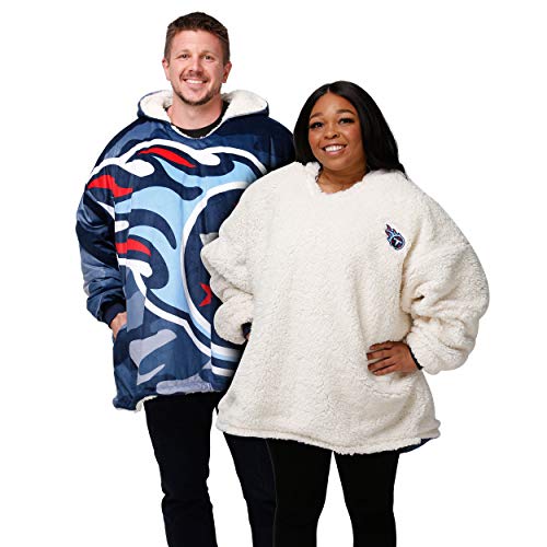 Sweat à capuche réversible surdimensionné NFL pull plaid géant en sherpa doux FOCO
