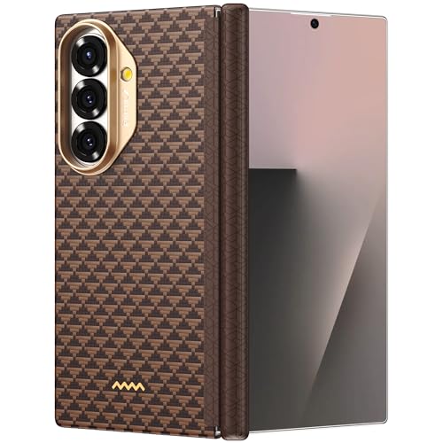 RAPTIC Aramid Skin Pro Case for Z Fold 7 with Hinge Magnetic Protection, Compatible with MagSafe, Slim Light Touch Feeling, 1500D Aramid, Back Cover Only, [Tactile Woven Case-Humble]