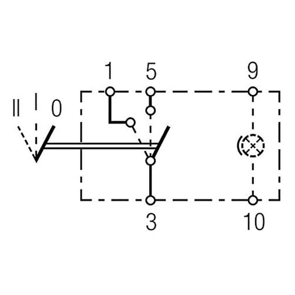 HELLA 6RH 007 832-341 Switch - Flip Switch Control - Equipment Vart.: II-I-0 - Number of connectors: 5