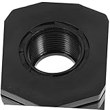 2Pcs Bulkhead Fitting Adapter Connector for Water Tanks Aquariums Material Easy Assembly Precision Thread