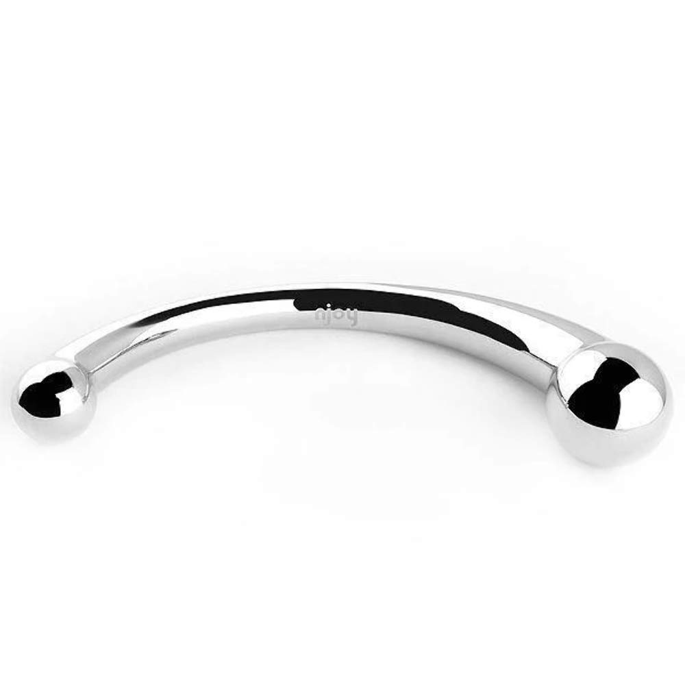 metal squirt sex toy 9 inch Metal Wand Double Ended Dildo Squirting G-Spot & Anal Sex Toy for  Women