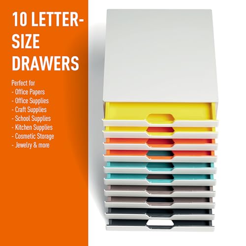 Module de classement DURABLE tiroir multicolore boîte de rangement bureau document A4+ 763027