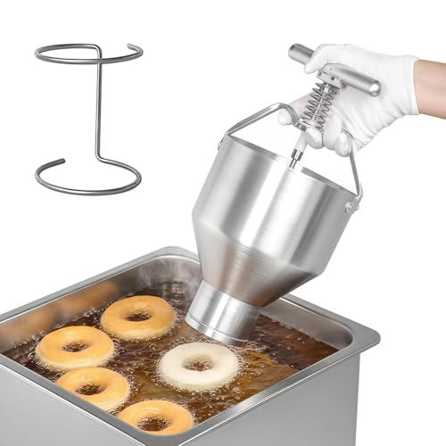 Distributore manuale per ciambelle, dosatore per ciambelle da 3 litri con supporto, 6 spessori regolabili, macchina per la produzione di impasto per ciambelle, facile da usare, per uso domestico