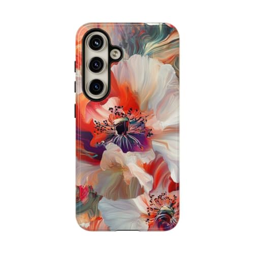 Coque Samsung S24 évite les rayures grâce au polycarbonate rigide floral