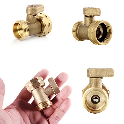 Yelun Garden Hose Shut Off Valve- 3/4”Heavy Duty Brass Shut Off Valve Hose Ball Valve Garden Hose Connector 2 Set #TOP2