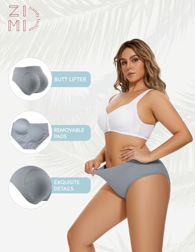 Image of Zimi Collection Butt Lifter Panties Underwear for Women with Removable Pads Seamless Booty Pads Hip Enhancer Panty