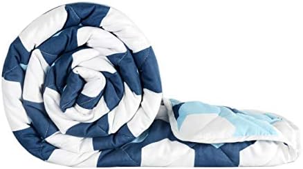 Divine Casa Microfiber 150 GSM Reversible Double Bed Comforter | Ultra Soft & Lightweight Blanket | Cozy & Breathable for All-Weather | 254 x 230 CM, Legion Blue