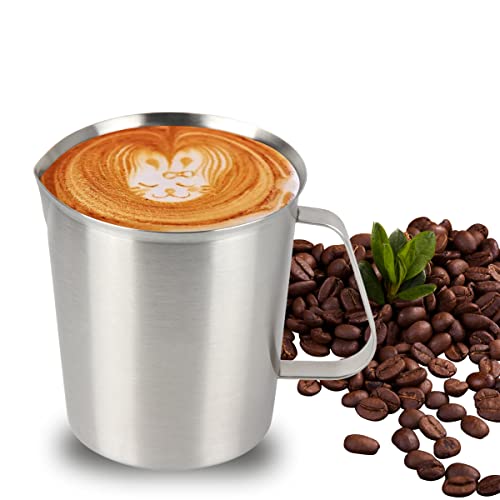 Cyberone Measuring Cups With Handle Food Grade 304 Stainless Steel Baking Measuring Cups, 2 Measuring Scales - Ounce Ml, 16 Oz #TOP3