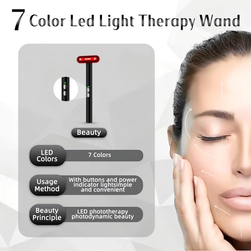 Fxtiaa Red-Light-Therapy-for-Face, 7 in 1 LED Light Therapy Eye Equipment for Skin Care at Home Red Light Therapy Face Massager Skin Rejuvenation Light - Image 6