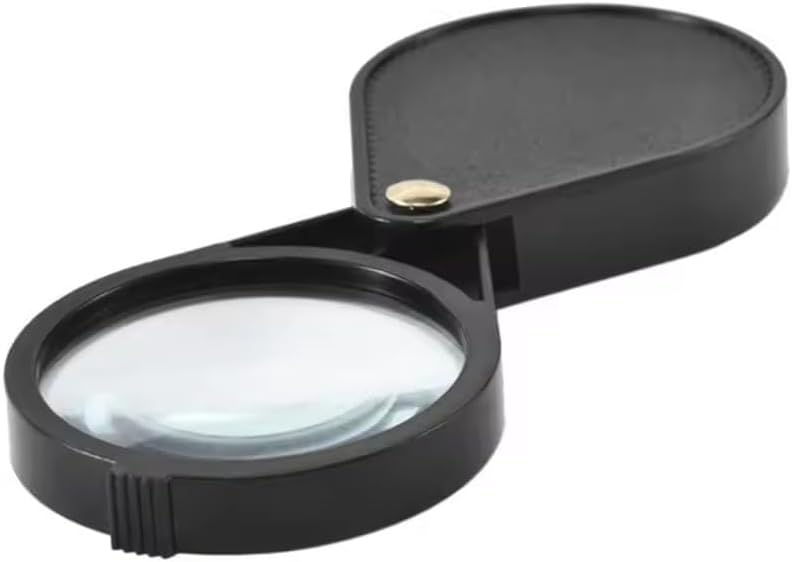 VIDI 10X Folding Pocket Magnifier Loupe Keychain Portable Magnifying Glass for Reading Jewelry