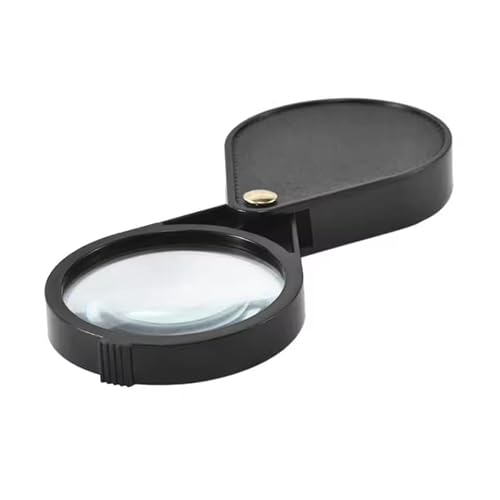 MQPALZKD 10X Folding Pocket Magnifier Loupe Keychain Portable Magnifying Glass for Reading Jewelry