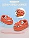 OWIF Toddler Slippers Boys Girls Dinosaur Slipper House Shoes Non Slip Warm Soft Winter Fuzzy Indoor Bedroom Cute Slipper, Orange