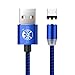 Cable Micro USB Android magnético de 3,3 pies/6,6 pies/10 pies Trenzado de Nylon Fast Charge2.0 Un Macho a Micro USB B Cable de imán con Pantalla LED para Samsung S5,S6,S7,Huawei P8 Lite P9,LG G2,G3