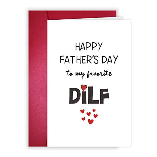 Happy Father's Day Card from Wife, Funny DILF Card for Dad Daddy, To Your Favorite DILF