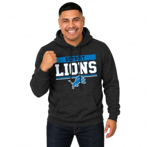 Team Fan Apparel Detroit Lions Charcoal Gameday Hoodie - Men and Women