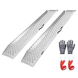 BEJONI 59" L × 9" W Steel Loading Ramp, Tailgate Ramp with Punch, 1300 lbs/Pair Capacity for Motorcy