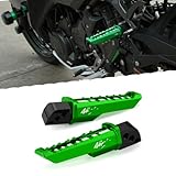 Motorcycle Footboards FootPegs 360° Roating Fit For Ninja 400 2018-2023 | 500 2024 | 650 2017-2023 | ZX6R ZX10R NINJA1000 SX Passenger Footboards Footrest Pedal NINJA Foot Pegs GN