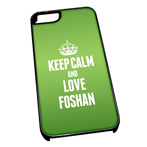 Cover per iPhone 5/5S Nero 2332 Verde Keep Calm