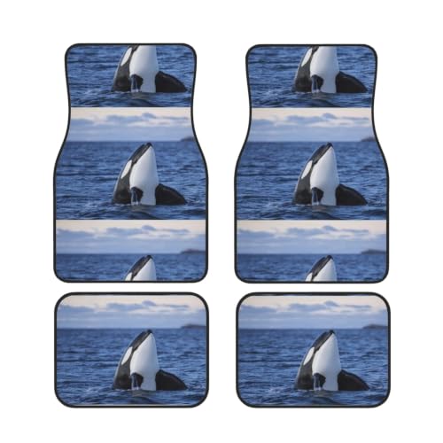 Alfombrillas de coche antideslizantes Orcas hechas de neopreno lavable