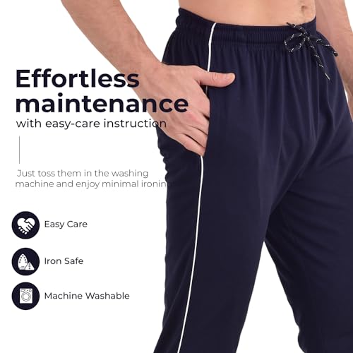 Image of Cotton Track Pant for Men | Lower for Man | Comfortable Lower Men with Zip Pocket for Gym, Sports & Casual Wear