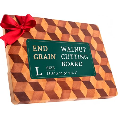 Tabla de Cortar de Madera End Grain 39.37x29.21 cm con Agarraderas miniatura 1