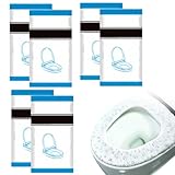 20er-Pack Einweg-Toilettenauflagen, Doppelseitig Bedruckt, Einfach zu Befestigen, Essenzielles Reisezubehör, Universell für Alle Toilettensitze, Einzeln Hygienisch Verpackt, Für Kinder und Erwachsene