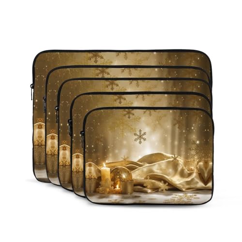 Funda para laptop para mujer 15 pulgadas negra con diseño navideño miniatura 4