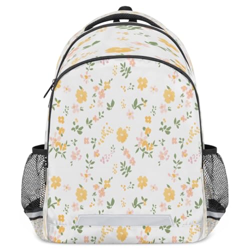 Beautiful Flowers Yellow Red Backpack with Chest Strap Reflective Lightweight Travel Hiking Backpack for Men Women Waterproof Daypack Back Pack for Commute Camping2