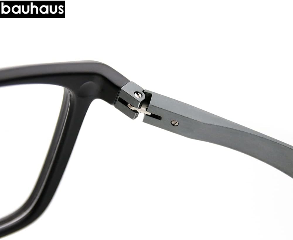 Bauhaus Magnetic Clip on Sunglasses for Men & Women Polarized UV Protection Retro Square Eyeglasses Fit Over Night Driving - Image 6