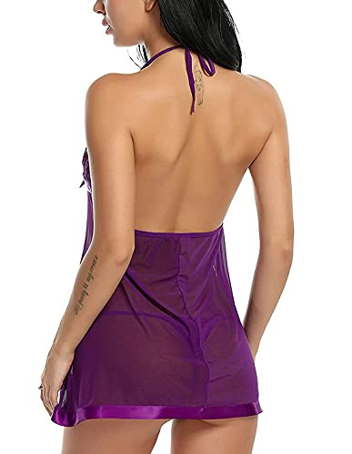 Image of Women Babydoll Lingerie with G -String Panty