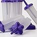 Tovolo Popsicle Molds with Sticks (6-Pack, Star Pop) - Reusable Ice Pop Molds & Sticks for Homemade Flavored Ice Pops & Frozen Snacks - Popsicle Maker with Stand, Dishwasher Safe & BPA-Free - Purple