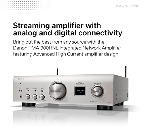 Image of Denon PMA-900HNE Integrated Stereo Amplifier (85W x 2), Advanced High Current Circuit, Built-in HEOS, Bluetooth & AirPlay 2, Amazon Alexa, MC & MM Phono Equalizer, Hi-Res Certified